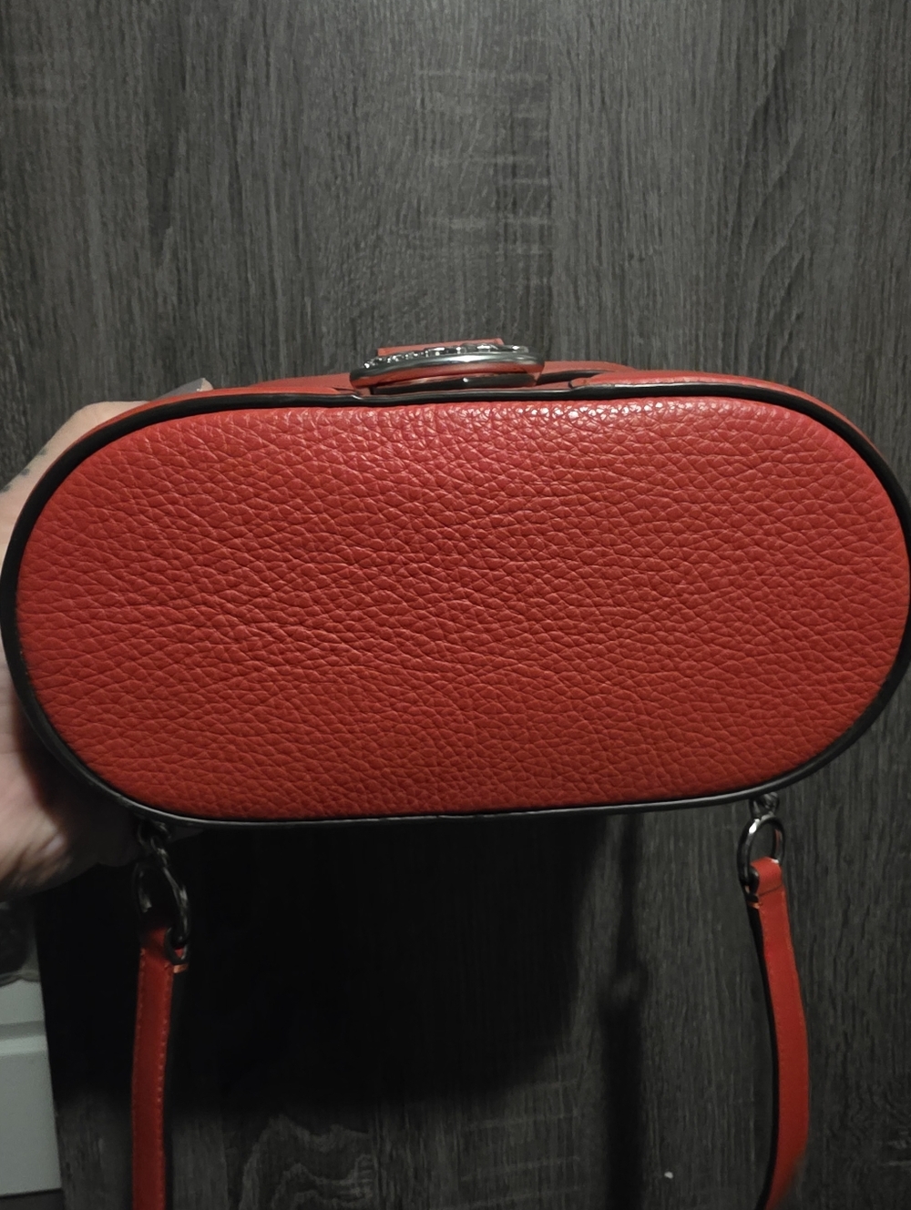 Coach Georgie Gem Crossbody bag in red pebble leather. - Picture 5 of 13